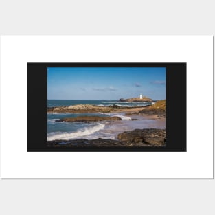 Godrevy Lighthouse, St Ives, Cornwall Posters and Art